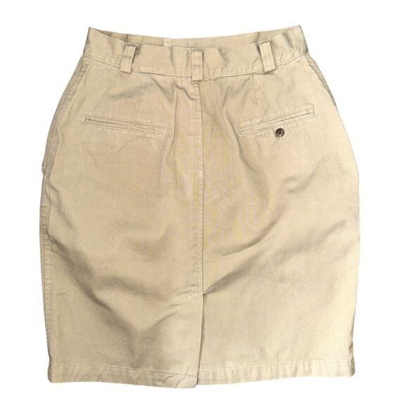 Vintage Women's Ralph Lauren Country Khaki Twill‎ Pencil Skirt Size 8 - Picture 3 of 4